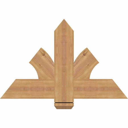 Ekena Millwork Redmond Smooth Timber Gable Bracket, Western Red Cedar, 36"W x 23"H x 1 1/2"D x 5 1/2"F, 15/12 Pitch GBW036X23X0206RED00SWR